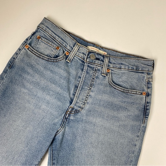 Levi's Denim - Levis Wedgie Straight Jeans Distressed Light Wash